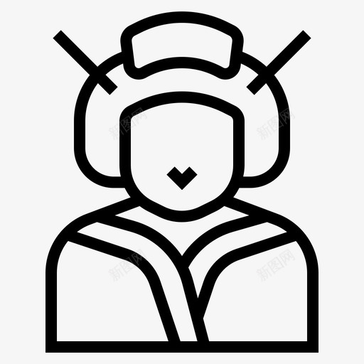 艺妓阿凡达日本图标svg_新图网 https://ixintu.com 工作 日本 职业 艺妓 阿凡