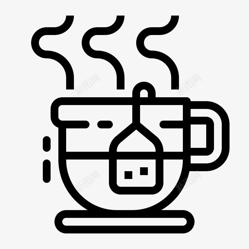 茶杯秋75直纹图标svg_新图网 https://ixintu.com 直纹 茶杯