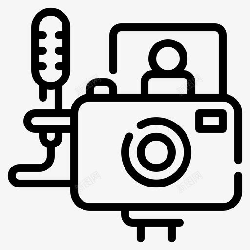 Vlog数字内容1线性图标svg_新图网 https://ixintu.com Vlog 内容 数字 线性