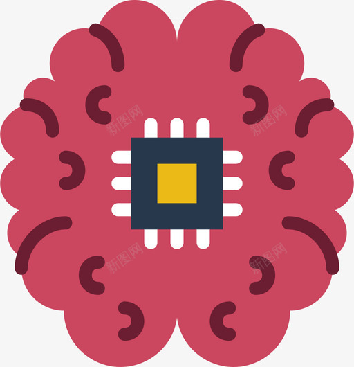 人工智能教育262扁平图标svg_新图网 https://ixintu.com 人工智能 扁平 教育