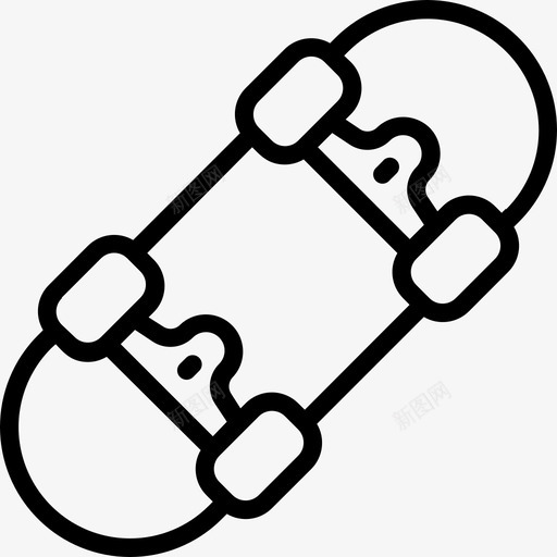 滑板流行文化3线性图标svg_新图网 https://ixintu.com 流行文化 滑板 线性