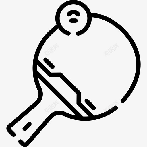 乒乓球运动101直线型图标svg_新图网 https://ixintu.com 乒乓球 直线 线型 运动