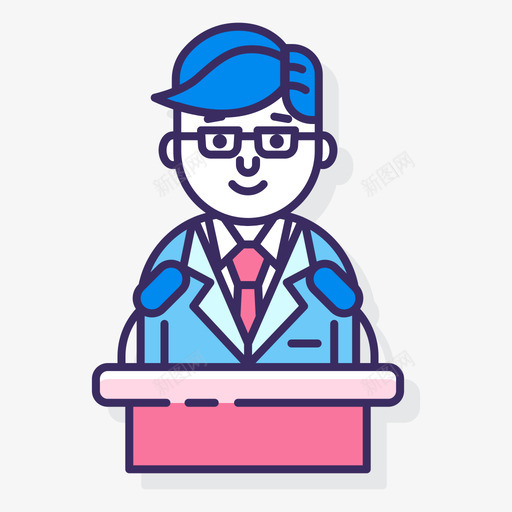 政治宣言智能技术19线性颜色图标svg_新图网 https://ixintu.com 宣言 技术 政治 智能 线性 颜色