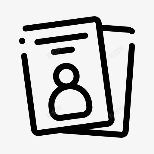 身份证通行证脸书加粗虚线图标svg_新图网 https://ixintu.com 加粗 脸书 虚线 身份证 通行证