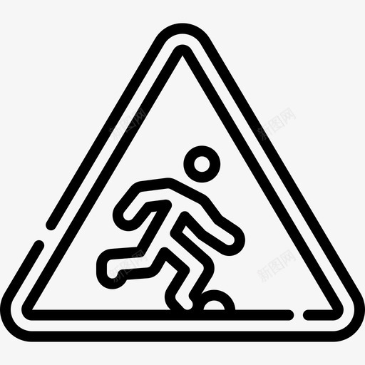 绊倒警惕和警告3线性图标svg_新图网 https://ixintu.com 线性 绊倒 警告 警惕