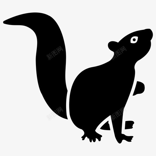 松鼠动物啮齿动物图标svg_新图网 https://ixintu.com 动物 啮齿 嗜精 图标 字形 宠物 松鼠 树栖 黑客