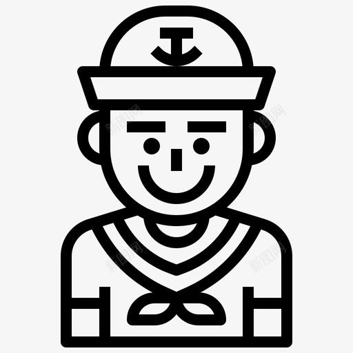 水手化身工作图标svg_新图网 https://ixintu.com 化身 工作 水手 职业 职业化