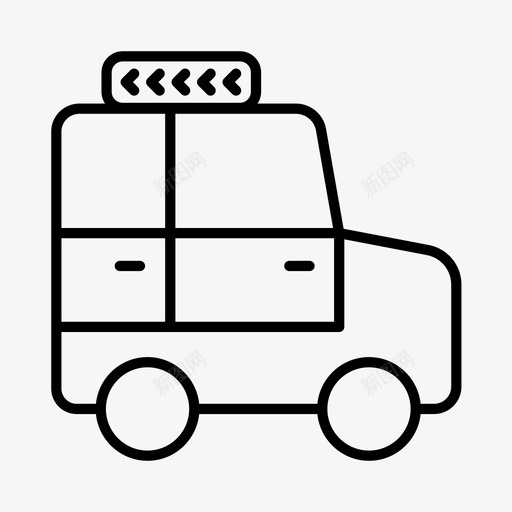 旅行车探险车运输图标svg_新图网 https://ixintu.com 探险 旅行车 车辆 运输