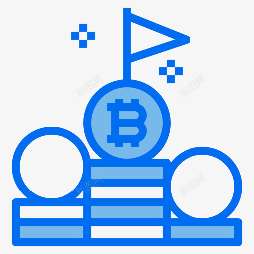 硬币比特币151蓝色图标svg_新图网 https://ixintu.com 比特 硬币 蓝色