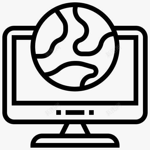 电视计算机平板图标svg_新图网 https://ixintu.com 全球 卫星电视 屏幕 平板 技术 电视 计算机