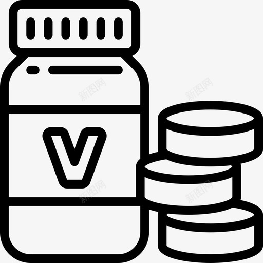 维生素美容3线性图标svg_新图网 https://ixintu.com 线性 维生素 美容