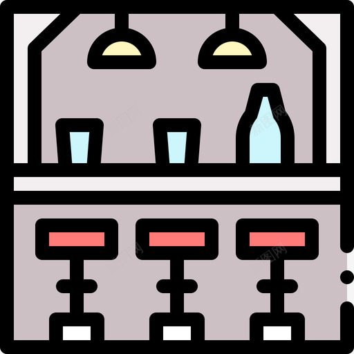 酒吧柜台酒店服务61线性颜色图标svg_新图网 https://ixintu.com 服务 柜台 线性 酒吧 酒店 酒店服 颜色