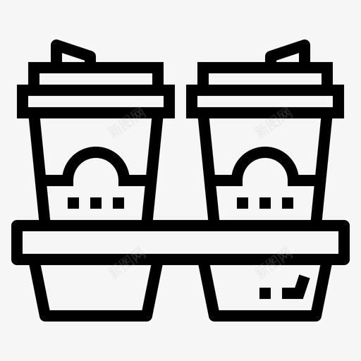 咖啡公共汽车站1直线图标svg_新图网 https://ixintu.com 公共 公共汽车 咖啡 汽车站 直线