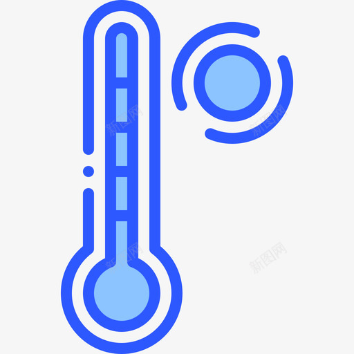 温度计天气241蓝色图标svg_新图网 https://ixintu.com 天气 温度计 蓝色