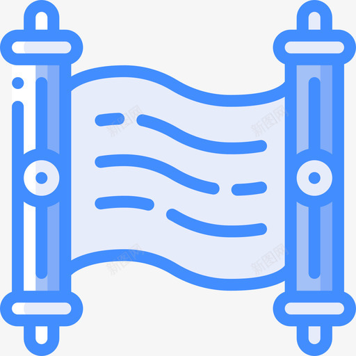 卷轴古董2蓝色图标svg_新图网 https://ixintu.com 卷轴 古董 蓝色