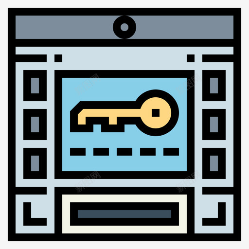 密码atm3线性颜色图标svg_新图网 https://ixintu.com 密码 线性 颜色