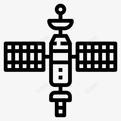 卫星互联网12线性图标svg_新图网 https://ixintu.com 互联网 卫星 线性