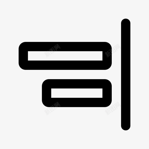 右对齐布局对齐线性图标svg_新图网 https://ixintu.com 对齐 布局 线性