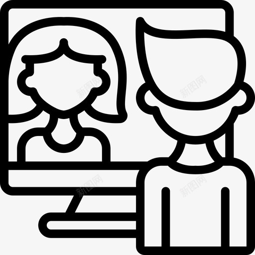 计算机通信39线性图标svg_新图网 https://ixintu.com 线性 计算机 通信