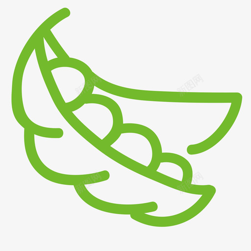 豆荚子svg_新图网 https://ixintu.com 豆荚子