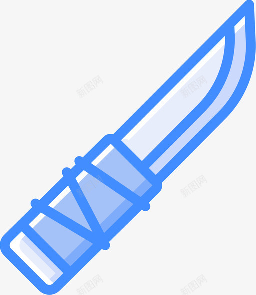 刀历史23蓝色图标svg_新图网 https://ixintu.com 历史 蓝色