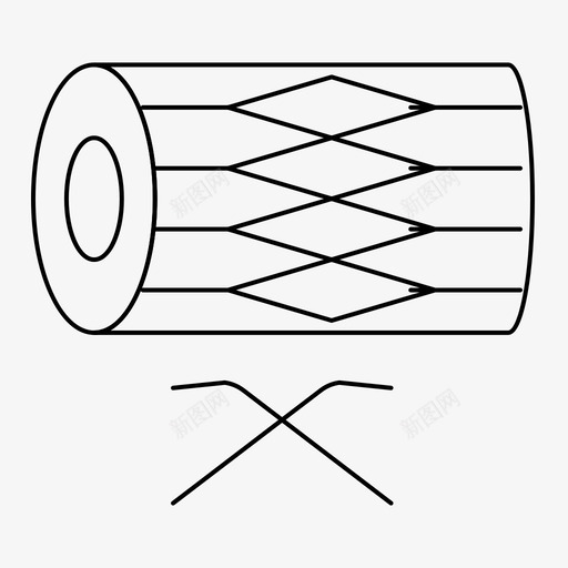 鼓乐器爱尔兰图标svg_新图网 https://ixintu.com 乐器 孟加拉国 游行 爱尔兰 独立日 细线