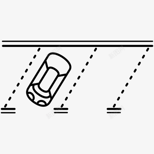 停车场车辆预留图标svg_新图网 https://ixintu.com 停车场 区域 空行 自动 车辆 预留