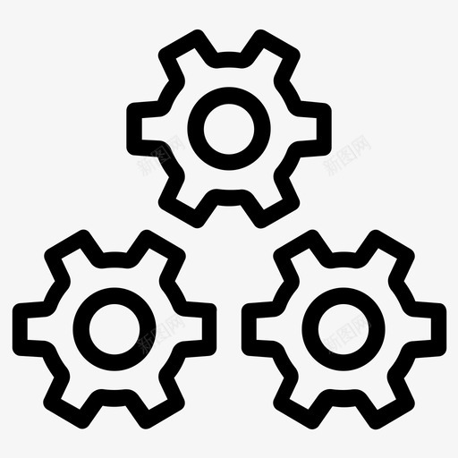 齿轮展开设置图标svg_新图网 https://ixintu.com 展开 设置 齿轮