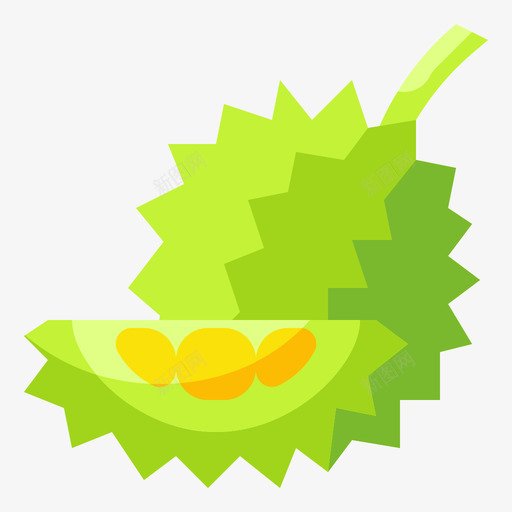 Durianfruitsandvegetables49flat图标svg_新图网 https://ixintu.com Durian.fruits and flat vegetables
