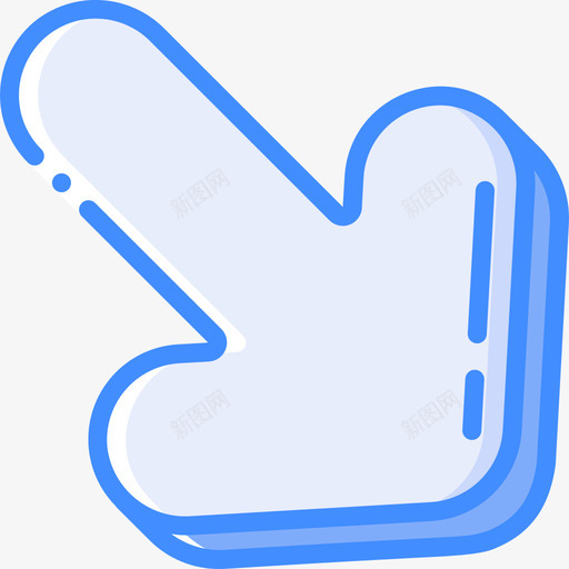 对角线箭头3d箭头2蓝色图标svg_新图网 https://ixintu.com 3d 对角线 箭头 蓝色