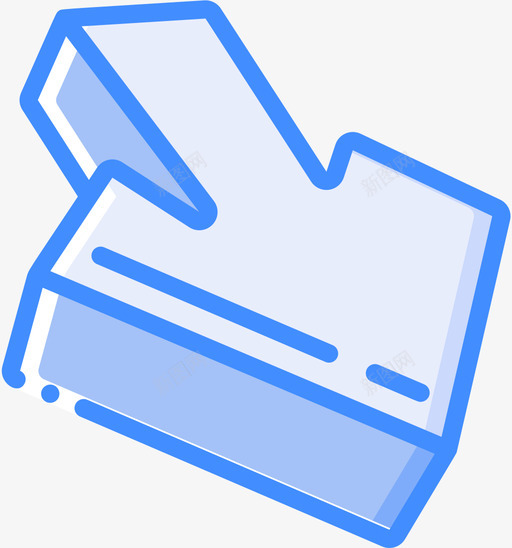 对角线箭头3d箭头2蓝色图标svg_新图网 https://ixintu.com 3d 对角线 箭头 蓝色