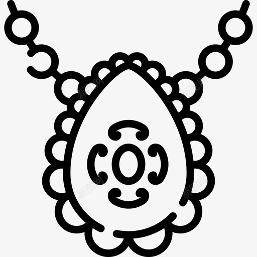 项链珠宝34直线型图标svg_新图网 https://ixintu.com 珠宝 直线 线型 项链