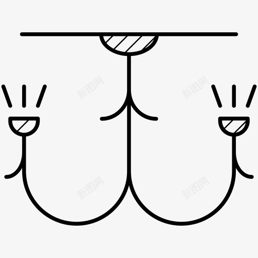 枝形吊灯灯家具图标svg_新图网 https://ixintu.com 吊灯 家具 枝形