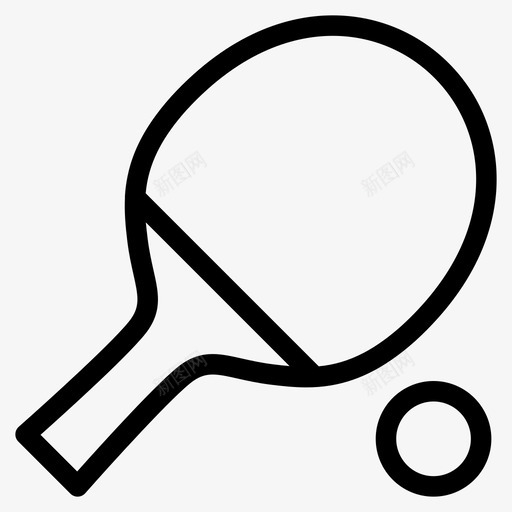 乒乓球划桨运动图标svg_新图网 https://ixintu.com 乒乓球 划桨 运动