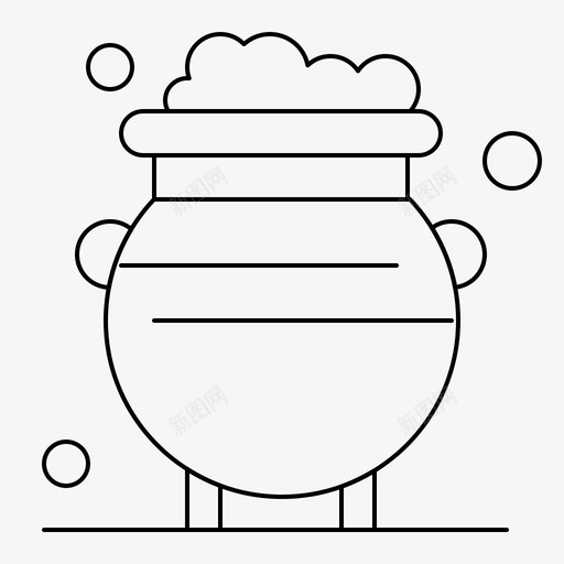 一锅黄金一壶黄金幸运图标svg_新图网 https://ixintu.com 一壶 一锅 幸运 爱尔兰 独立日 细线 金属 金钱 黄金