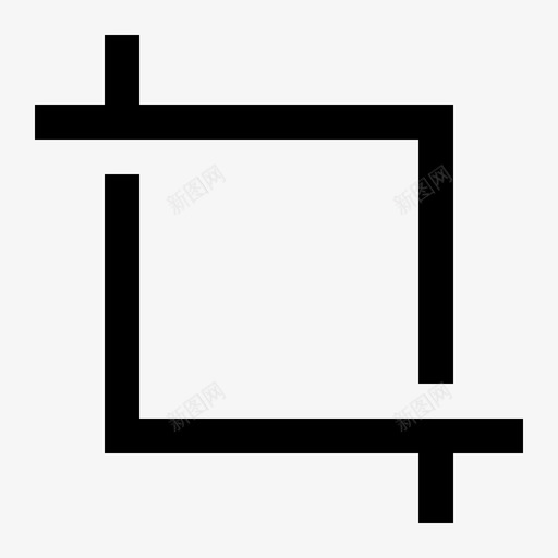 裁剪工具变换图标svg_新图网 https://ixintu.com 变换 字形 工具 照片 编辑 裁剪