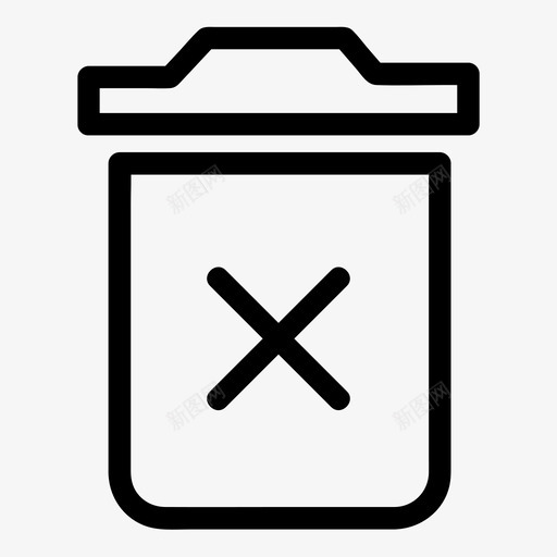 永久删除删除垃圾箱图标svg_新图网 https://ixintu.com 删除 垃圾箱 永久 网络