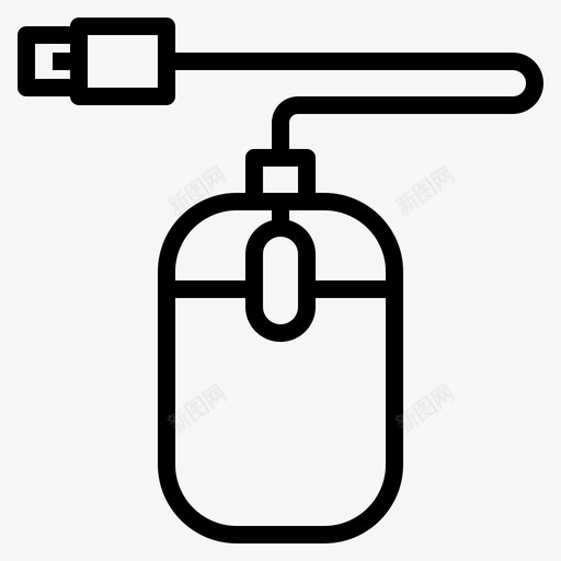 鼠标小工具17线性图标svg_新图网 https://ixintu.com 小工 工具 线性 鼠标