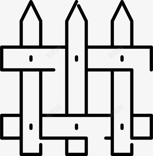 篱笆花园园艺图标svg_新图网 https://ixintu.com 园艺 篱笆 花园