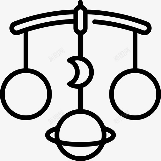 婴儿移动电话婴儿玩具11线性图标svg_新图网 https://ixintu.com 婴儿 玩具 移动电话 线性