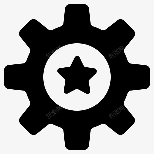齿轮选项设置图标svg_新图网 https://ixintu.com 常用 设置 选项 齿轮