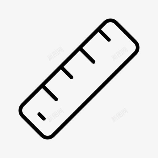 直尺平面110轮廓图标svg_新图网 https://ixintu.com 平面设计 直尺 轮廓
