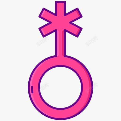 非二进制lgbt线性颜色图标svg_新图网 https://ixintu.com lgbt 二进制 线性 颜色