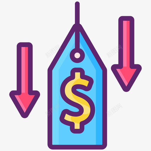 最低价格网络商店1线性颜色图标svg_新图网 https://ixintu.com 低价格 商店 最低价 线性 网络 颜色