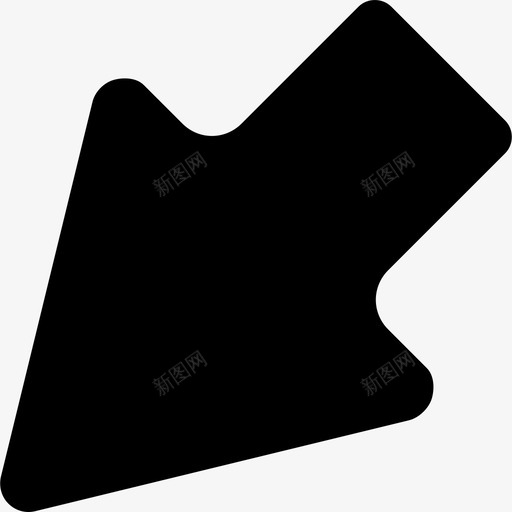 左下箭头背面图标svg_新图网 https://ixintu.com 多媒体 娱乐 左下 左下角 箭头 背面