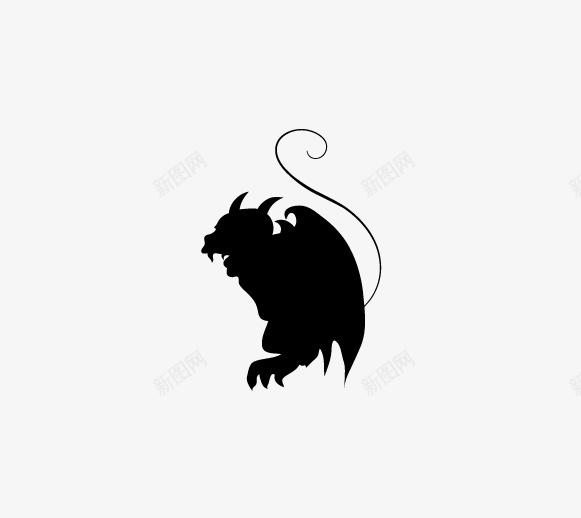 万圣节剪影png免抠素材_新图网 https://ixintu.com 万圣节 剪影 小龙