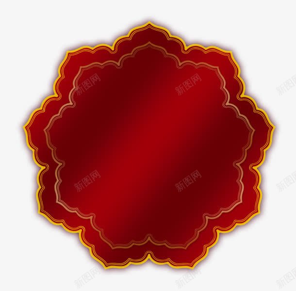 红色喜庆花朵花边png免抠素材_新图网 https://ixintu.com 喜庆 红色 花朵 花边