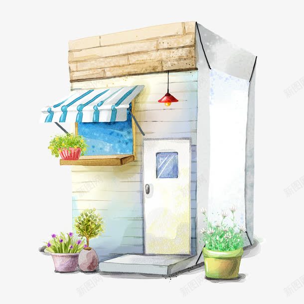 手绘卫生间png免抠素材_新图网 https://ixintu.com 卫生间 建筑 手绘 手绘卫生间