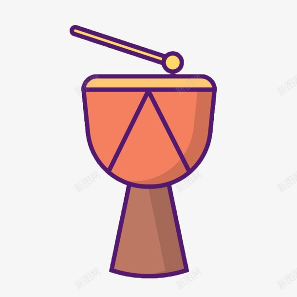 卡通手绘敲敲鼓png免抠素材_新图网 https://ixintu.com 敲 敲鼓 玩具鼓 鼓