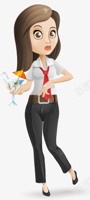 商务卡通人物png免抠素材_新图网 https://ixintu.com 卡通人物 商务 手绘人物 美女